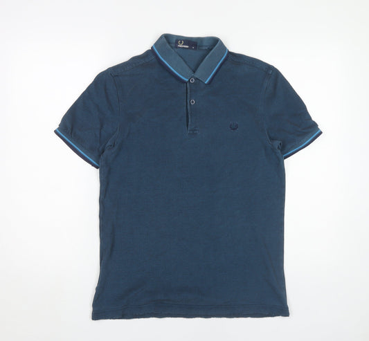 Fred Perry Men's Blue Polo Shirt M Short Sleeve