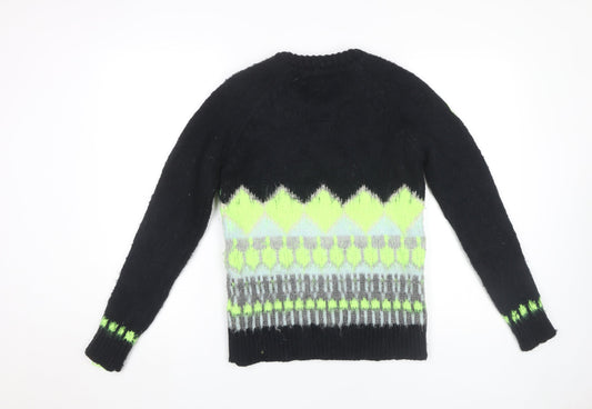 Superdry Men's Black Pullover Jumper S Knit Winter