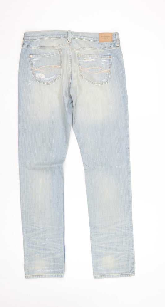 Abercrombie & Fitch Women's Blue Distressed Jeans