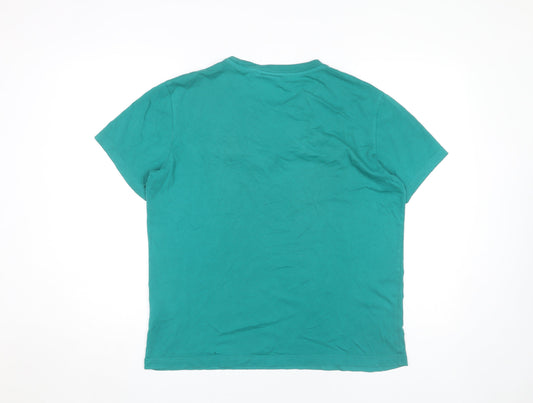 Champion Men's Green Cotton T-Shirt M