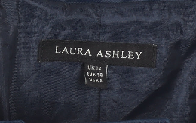 Laura Ashley Women's Blue Jacket, Size 12, Button Style