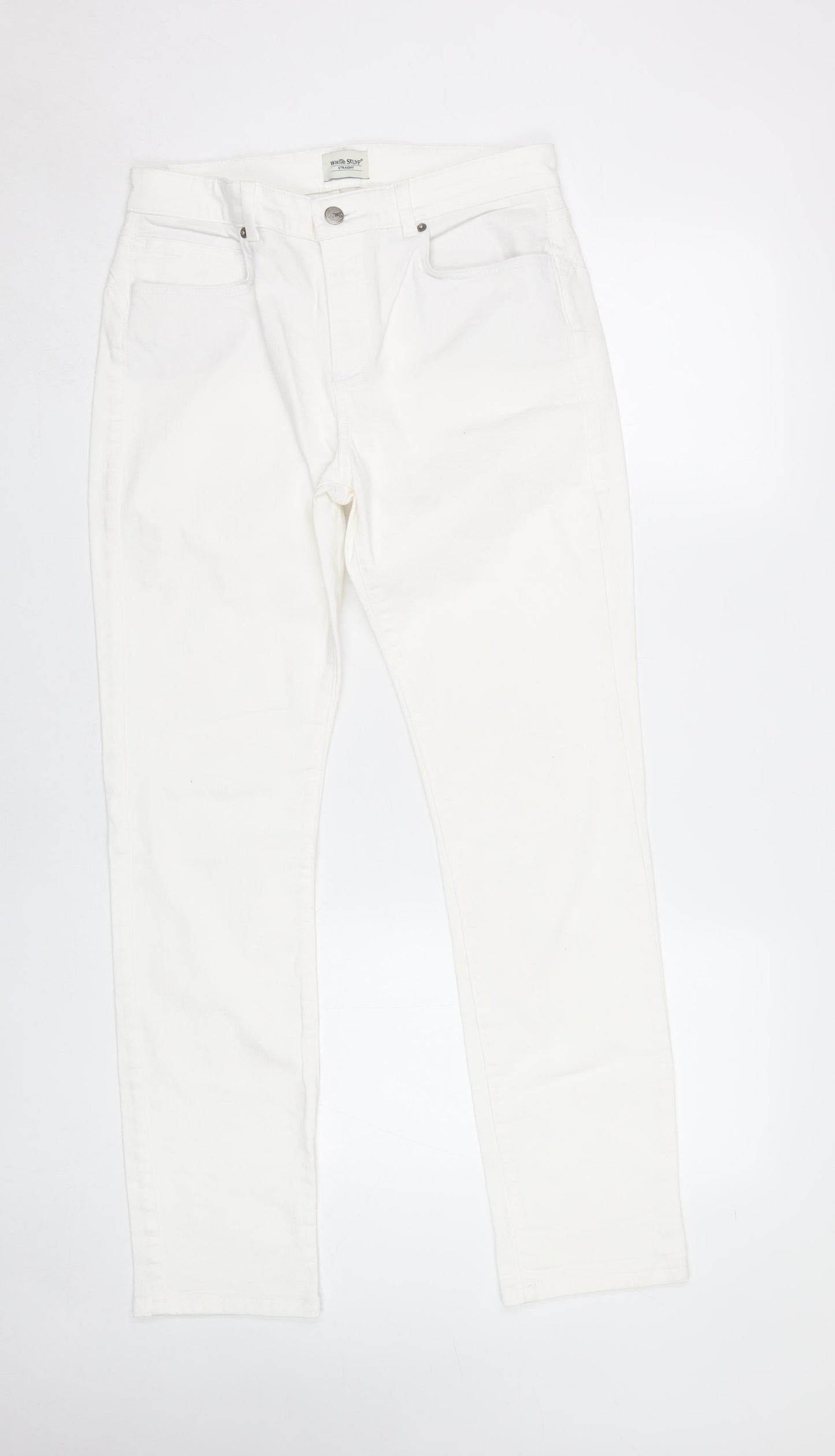White Stuff Women's White Straight Jeans Size 10