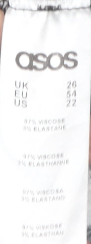 Close-up detail of ASOS Women's Black A-Line Dress, size 26