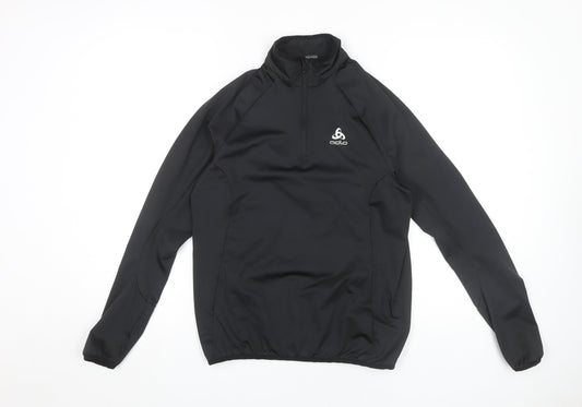 Odlo Black 1/4 Zip Pullover Unisex Top Size S