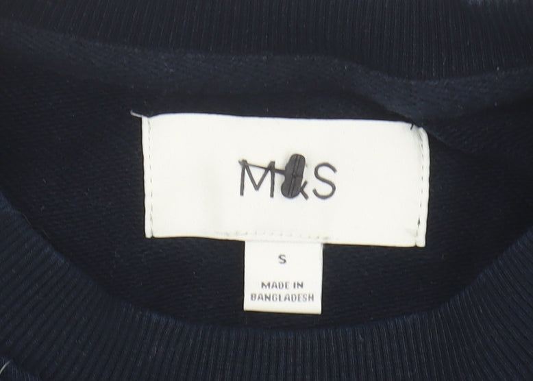 Marks and Spencer Men's Black Small Pullover Sweatshirt