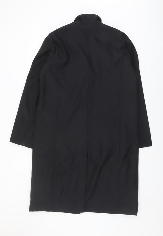 BHS Women's Black Overcoat Size 12 Regular Fit