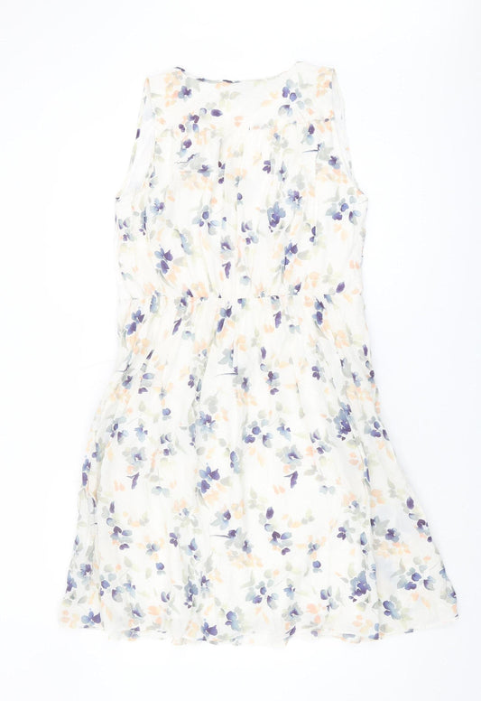 Jigsaw Women's Floral Dress Multicoloured Size 12 Casual