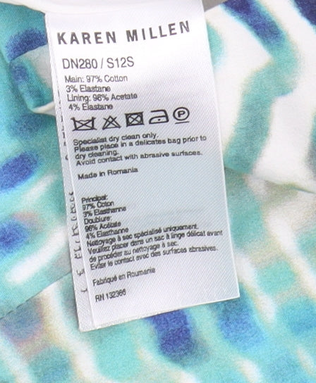 Karen Millen Women's Multicoloured Sheath Dress Size 8