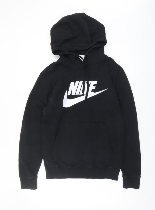 Mens UK XS Regular Nike Black Pullover Hoodie