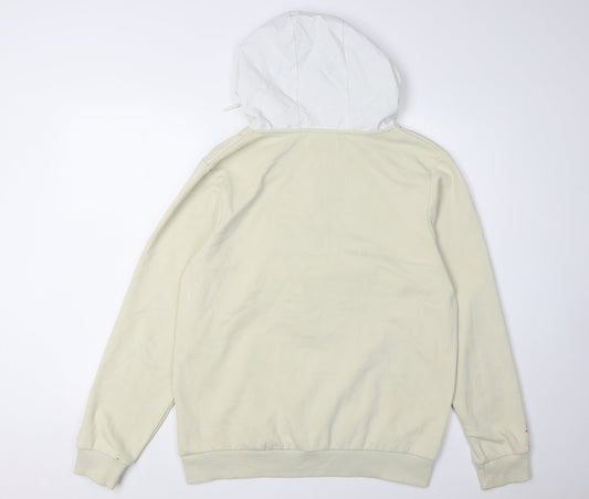 Fila Men's Beige Hoodie S Hooded Logo Outdoor