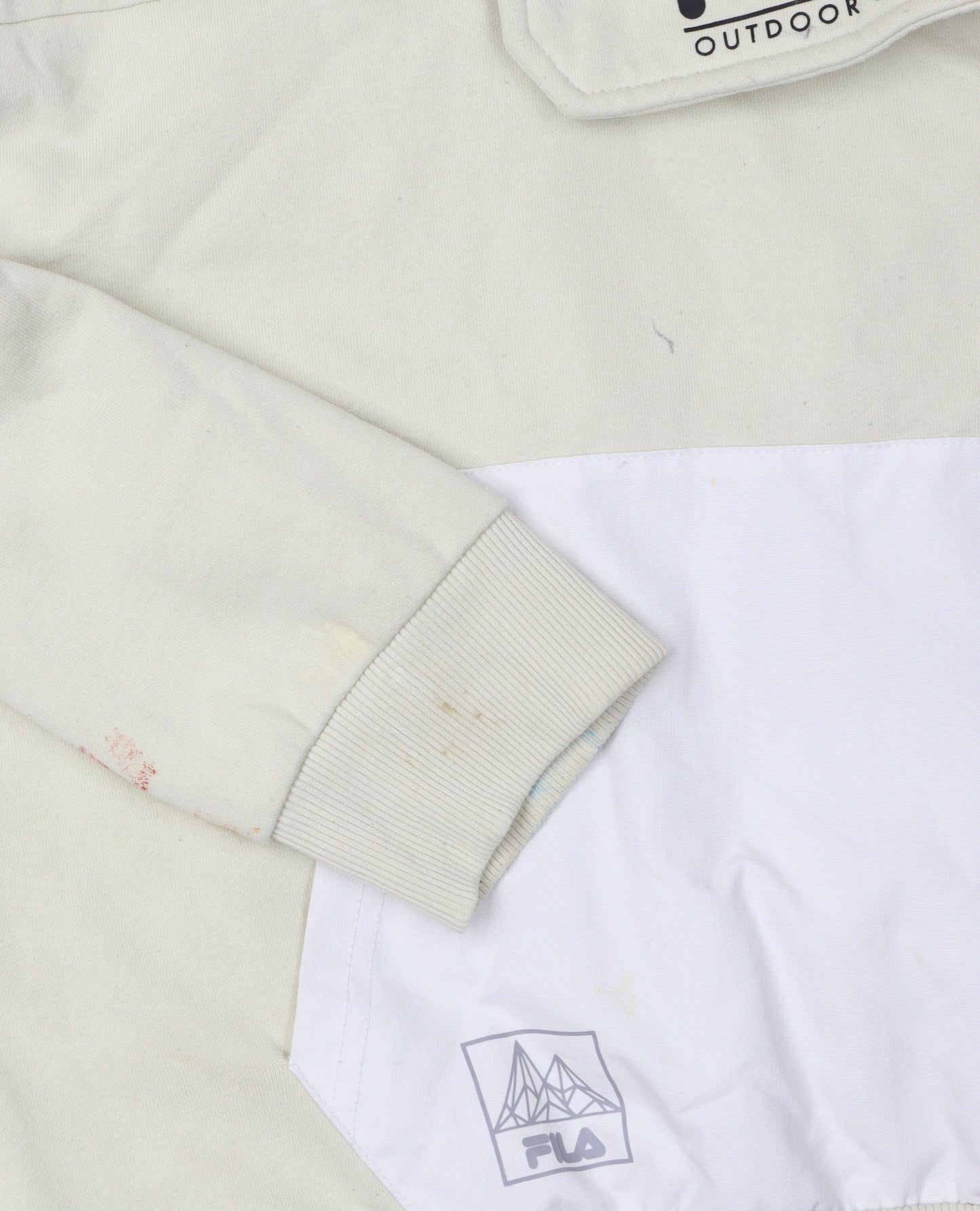 Fila Men's Beige Hoodie S Hooded Logo Outdoor