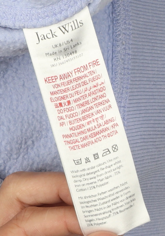 Jack Wills Women's Blue Pullover Sweatshirt Size 8