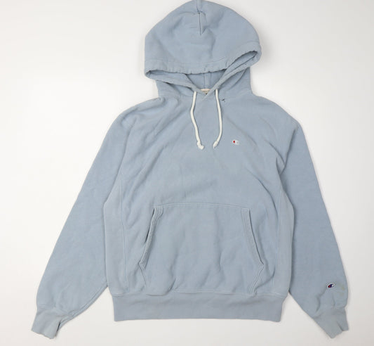 Mens UK M Relaxed Champion Blue Pullover Hoodie