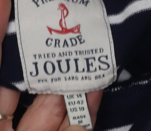 Joules Women's Blue Striped Pullover Sweatshirt Size 14
