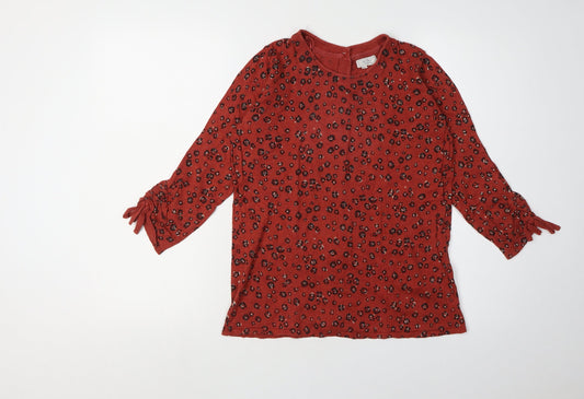 FatFace Red Animal Print Women's Cardigan, Size 6