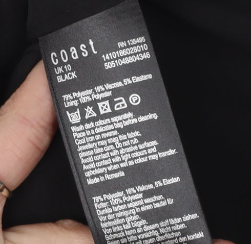 Coast Women's Black Off the Shoulder Blouse, Size 10