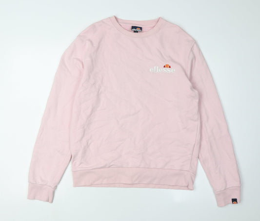 Ellesse Women's Pink Logo Pullover Sweatshirt Size 12