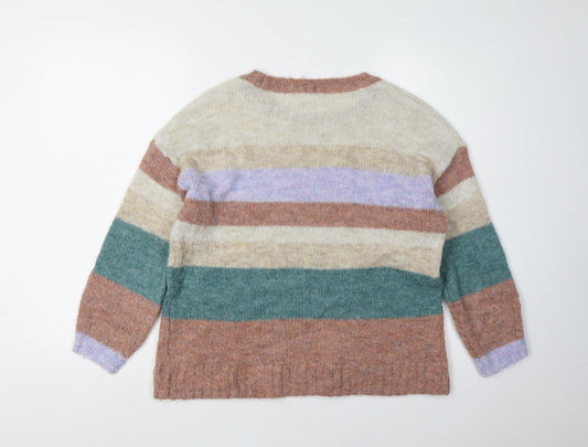 White Stuff Women's Multicoloured Striped Pullover, Size 12
