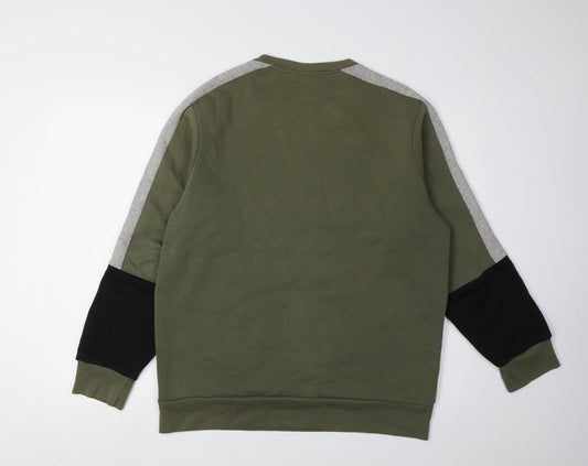 FILA Men's Green Sweatshirt, Size L, Pullover, Logo