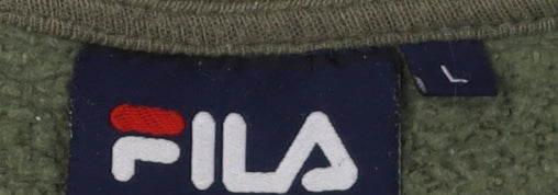 FILA Men's Green Sweatshirt, Size L, Pullover, Logo