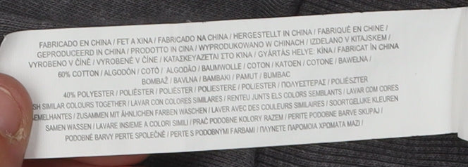 Brand and care label for Disney girls’ grey stitch hoodie pullover 10 years