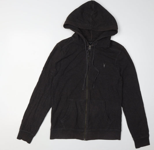 AllSaints Men's Black Full Zip Hoodie S