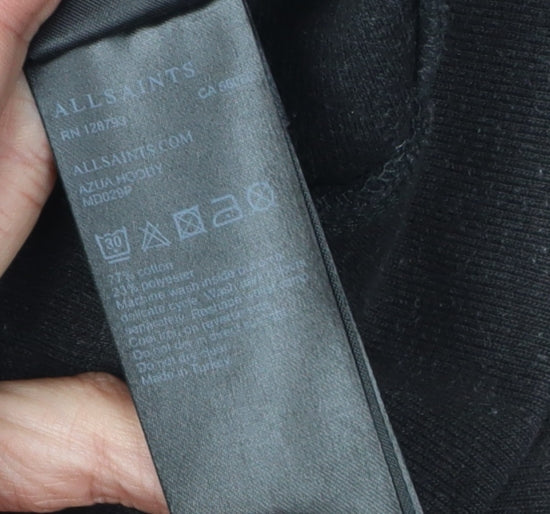 AllSaints Men's Black Full Zip Hoodie S