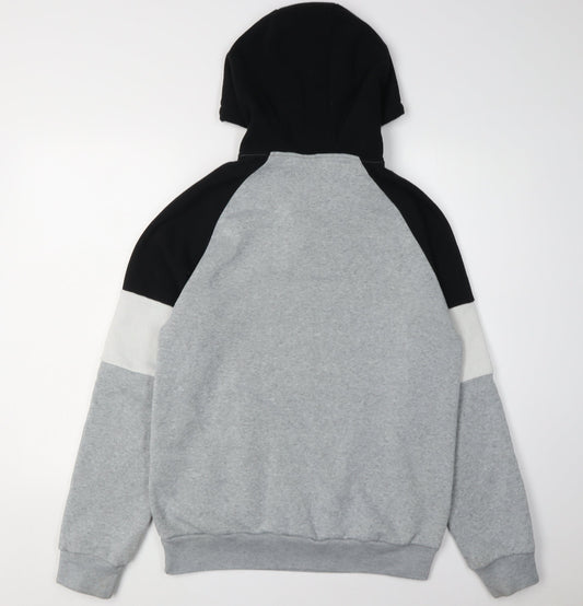 Slazenger Men's Grey Black Pullover Hoodie M