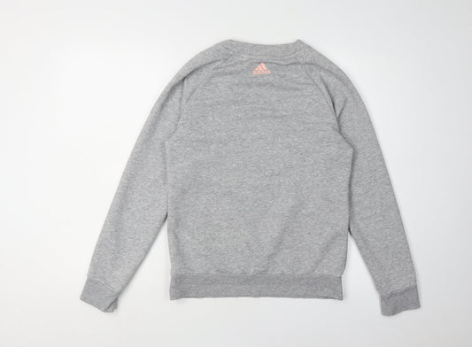 Adidas Women's Grey Pullover Sweatshirt - Size 15