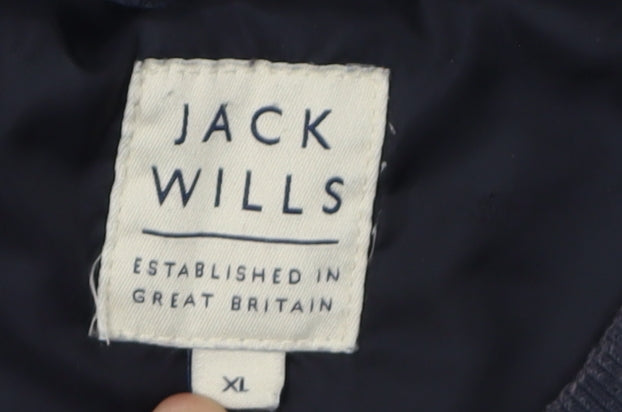 Jack Wills Men's XL Blue Full Zip Sweatshirt