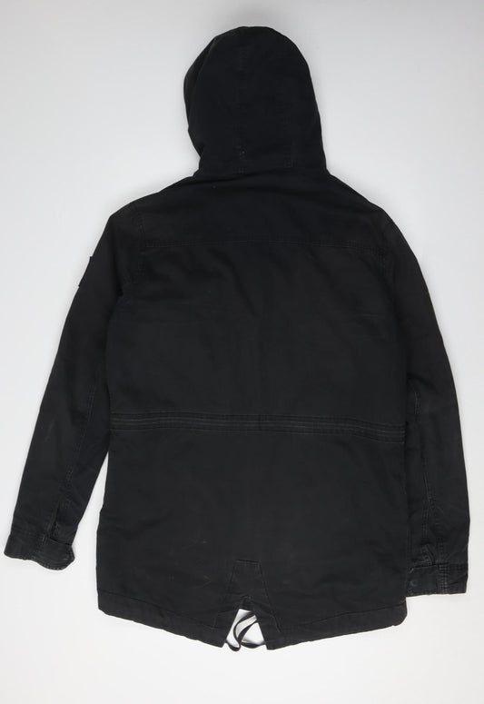 Superdry Mens Black Military Jacket L