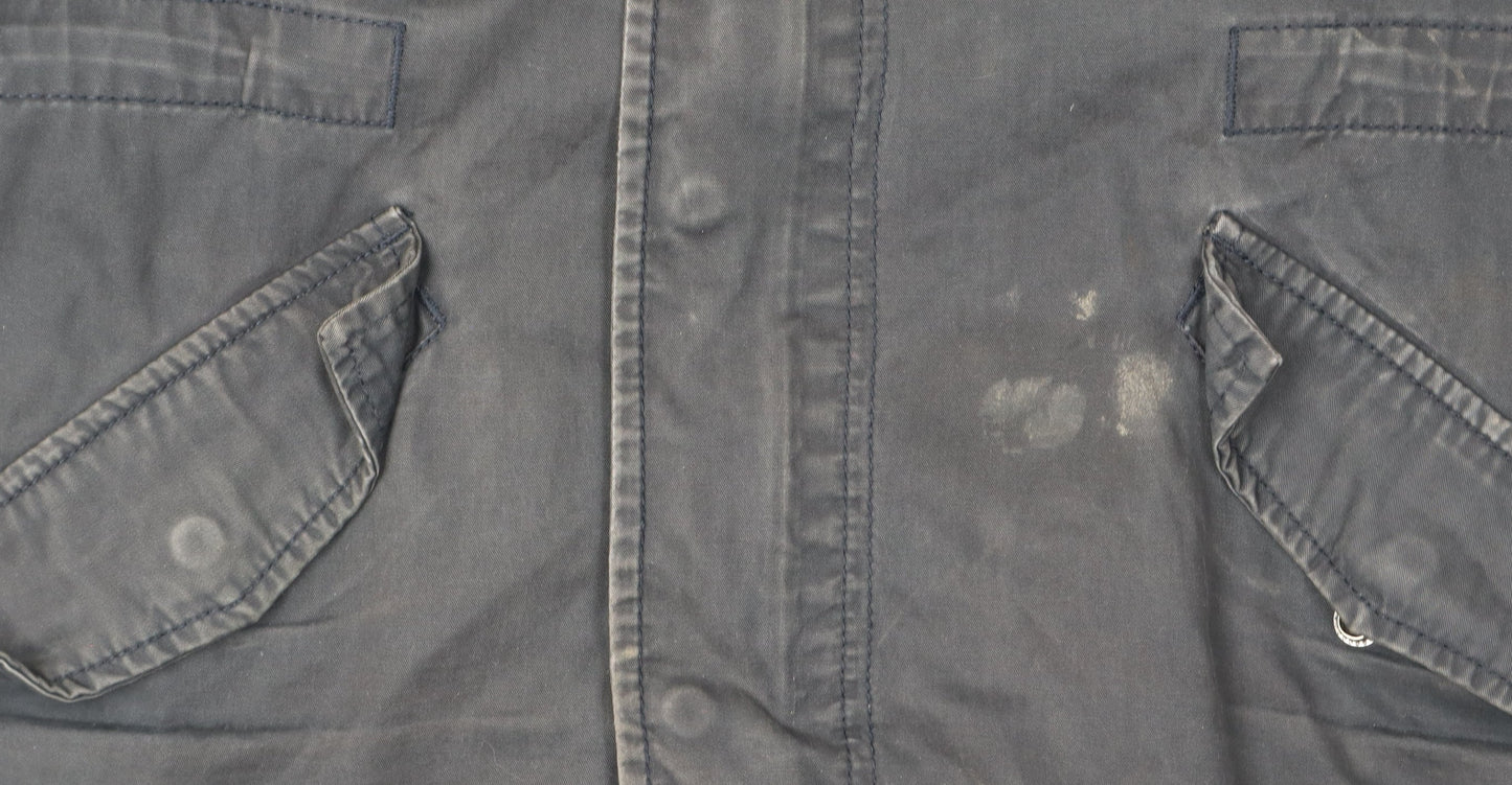 Superdry Mens Black Military Jacket L
