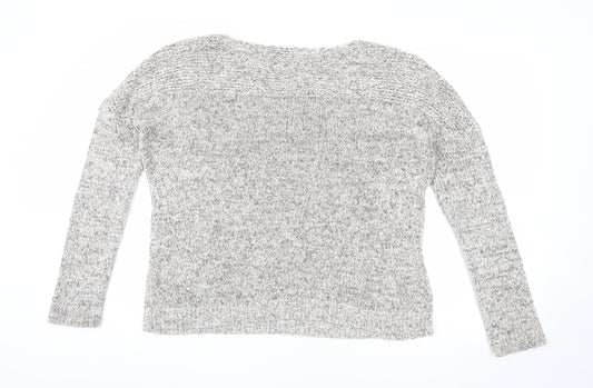 Hobbs Unisex Grey Chunky-Knit Pullover M