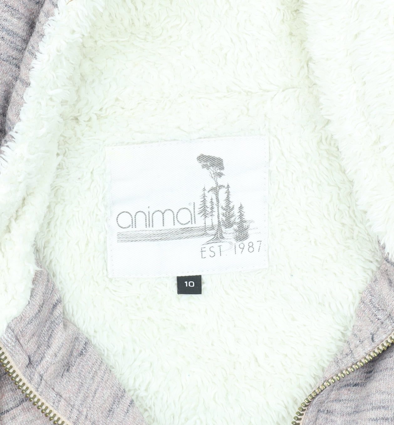 Animal Women's Beige Hooded Jacket - Size 10