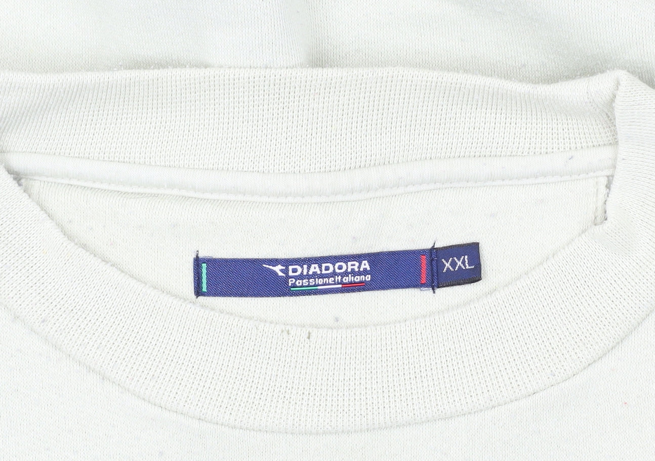 Diadora Men's White 2XL Pullover Sweatshirt