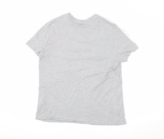 Adidas Men's Grey Large T-Shirt Short Sleeve