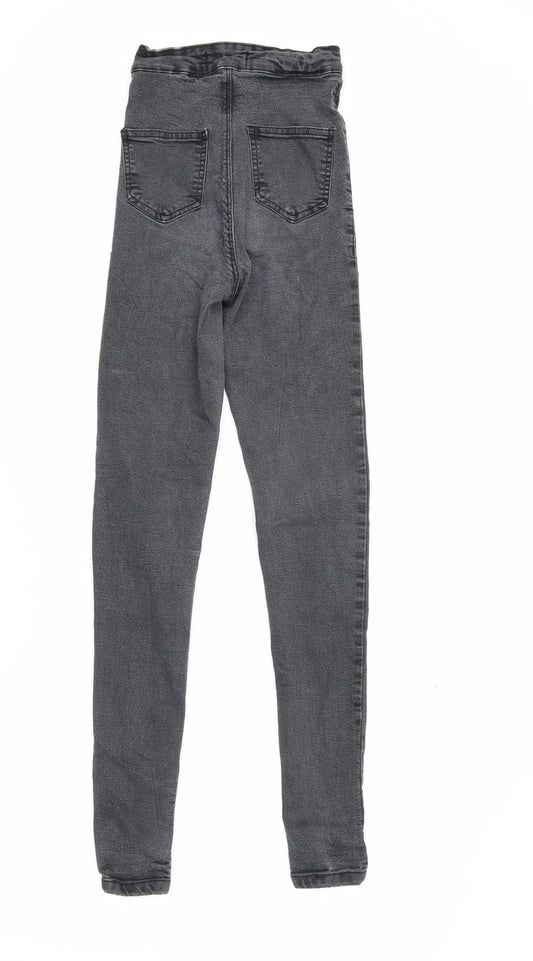 PrettyLittleThing Womens Black Disco Jeans Size 4