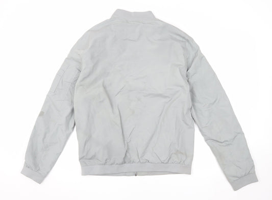 Jack & Jones Men's Grey Bomber Jacket M, Casual Style
