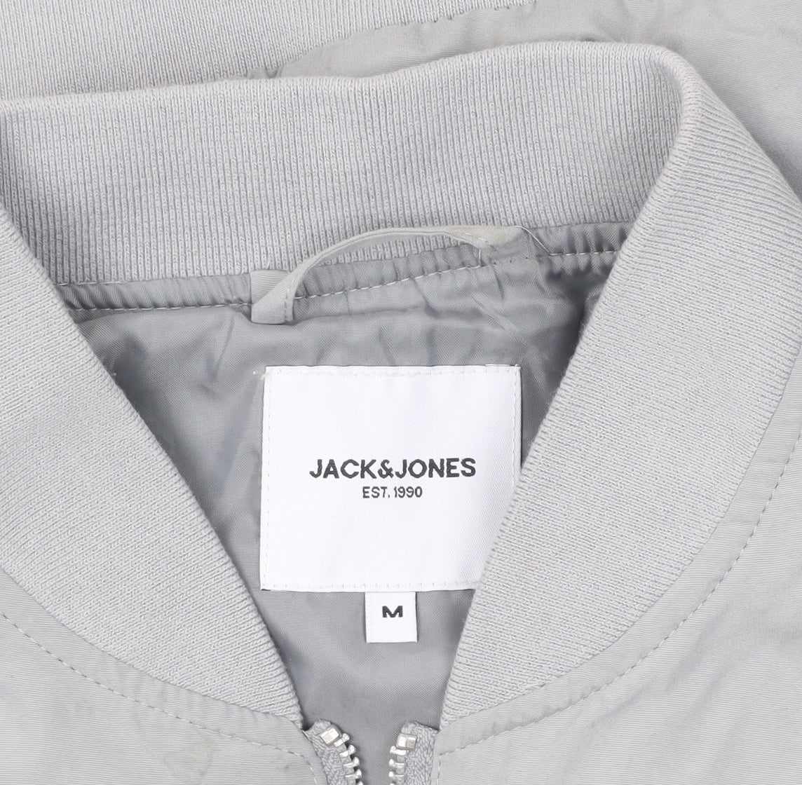 Jack & Jones Men's Grey Bomber Jacket M, Casual Style