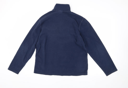 The North Face Men's Blue 1/4 Zip Fleece Sweatshirt M