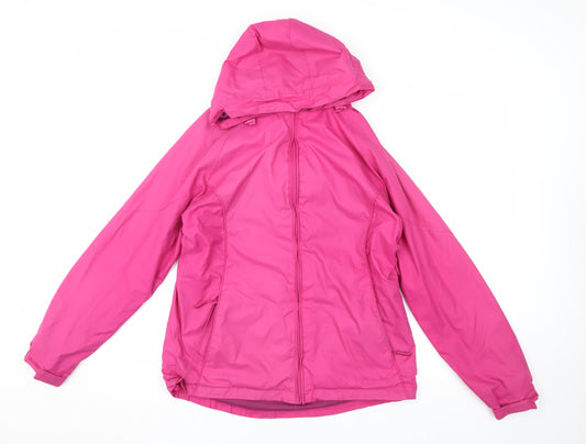 Peter Storm Women's Pink Hooded Rain Coat 2XL