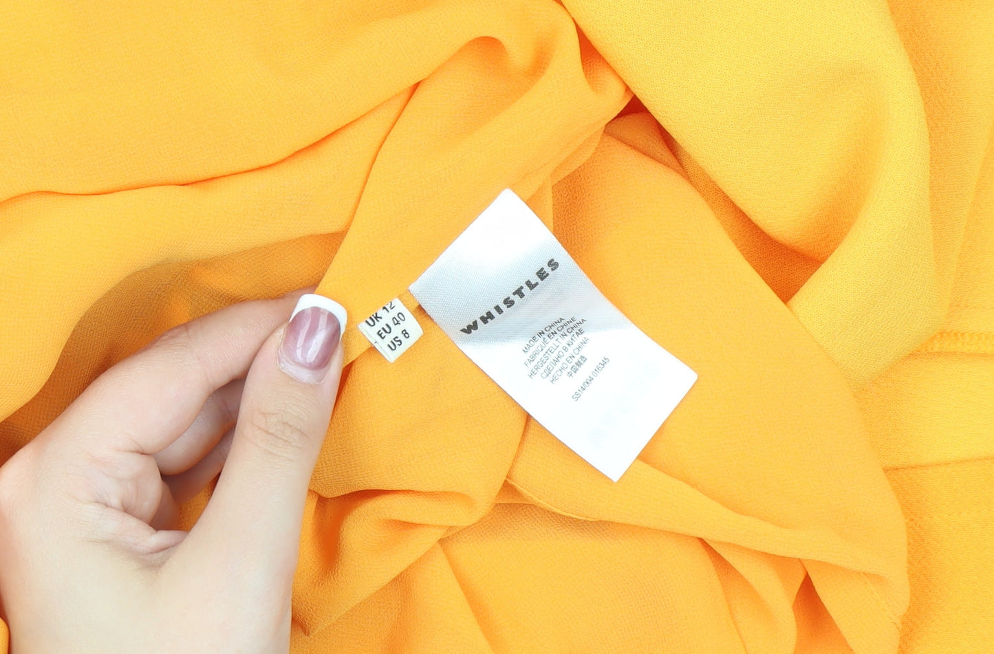 Whistles Women's Yellow Short Sleeve Shift Dress