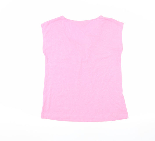 Crew Clothing Women's Pink Sleeveless Jersey T-Shirt Size 10
