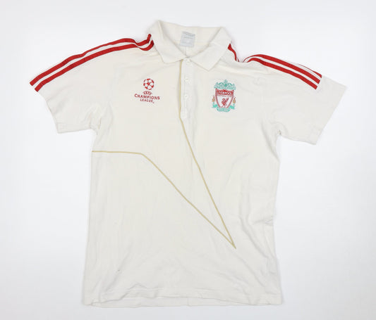 Adidas Men’s White Football Polo Shirt, Size D6