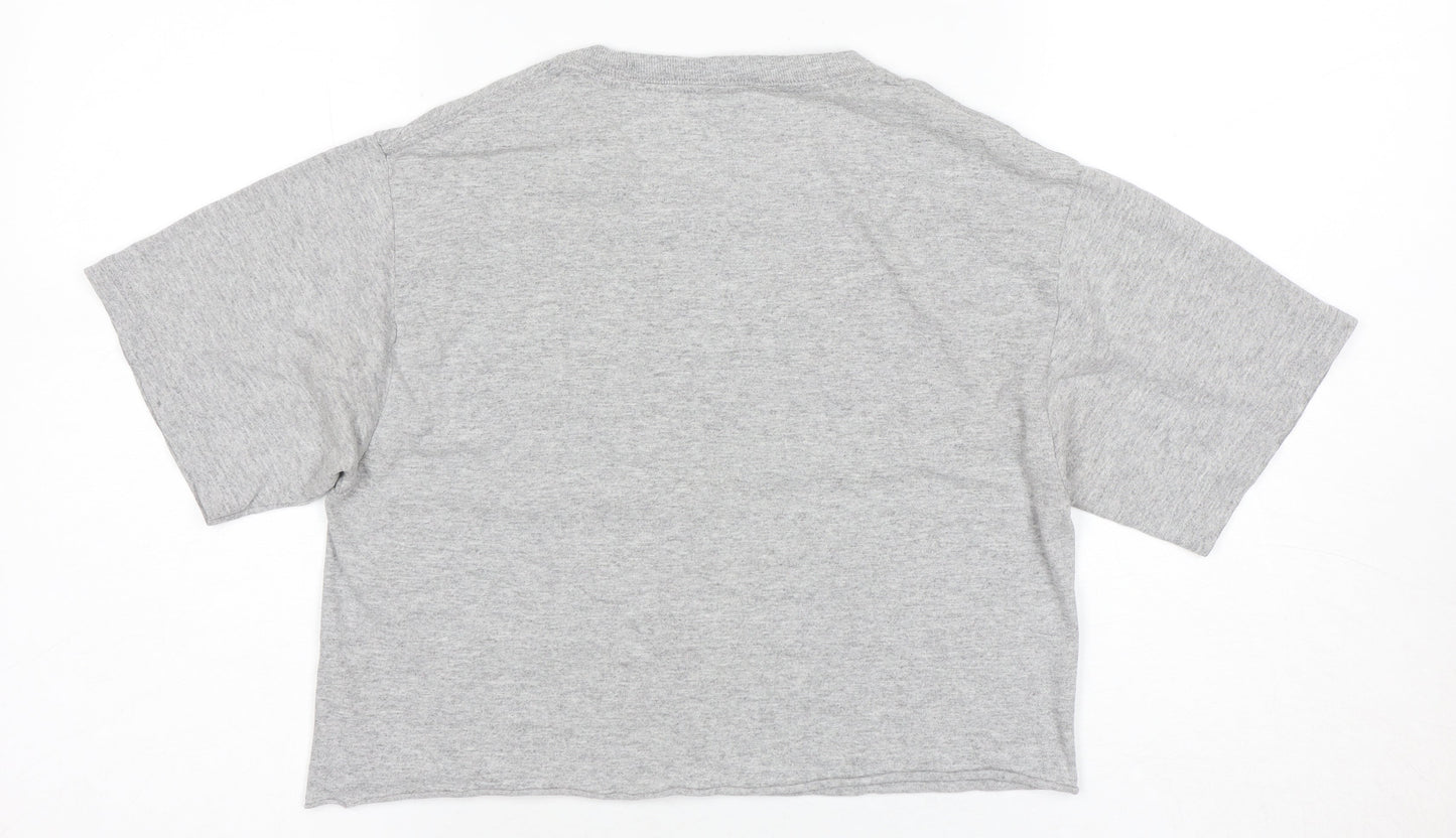 Champion Grey T-Shirt Unisex S Casual Crew Neck