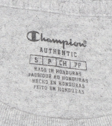 Champion Grey T-Shirt Unisex S Casual Crew Neck