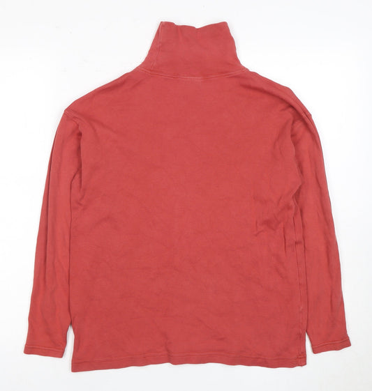 Womens UK Size S Laura Ashley Red Cotton T-Shirt