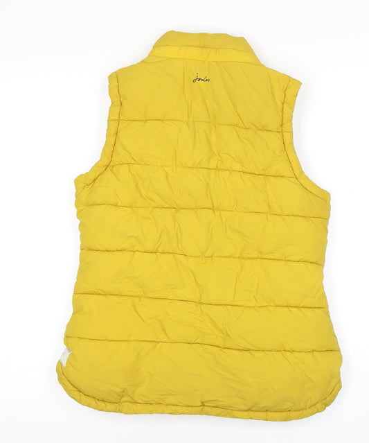 Joules Women's Yellow Puffer Waistcoat, Size 10, Nautical Style