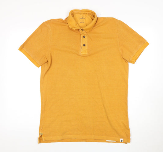 Weird Fish Men's Yellow Polo Shirt Size S