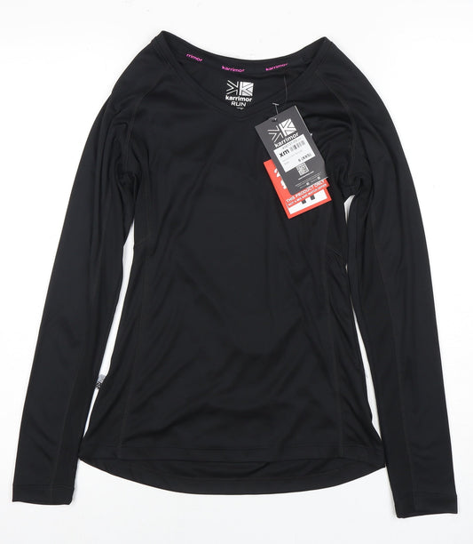 Karrimor Women's Black Running T-Shirt, Size 6, V-Neck, New